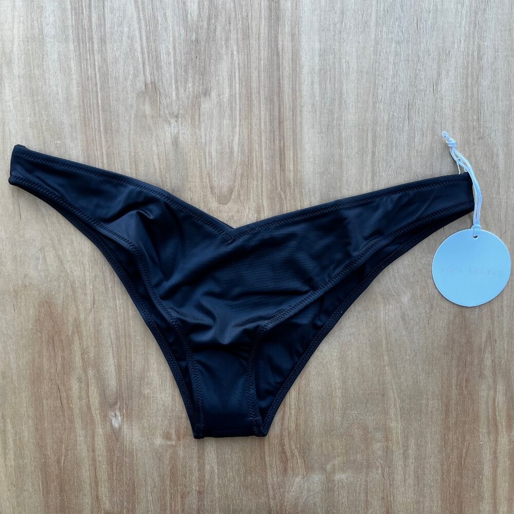 TORI PRAVER SPENCER BOTTOM Women’s Black Lined Bikini Bottoms sz L NWT